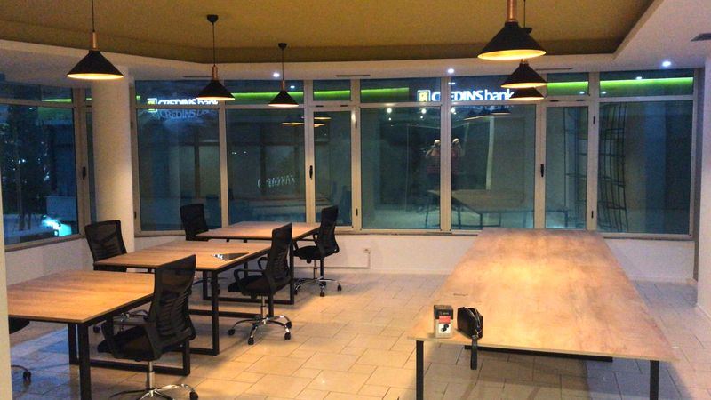 Outdoor bar area